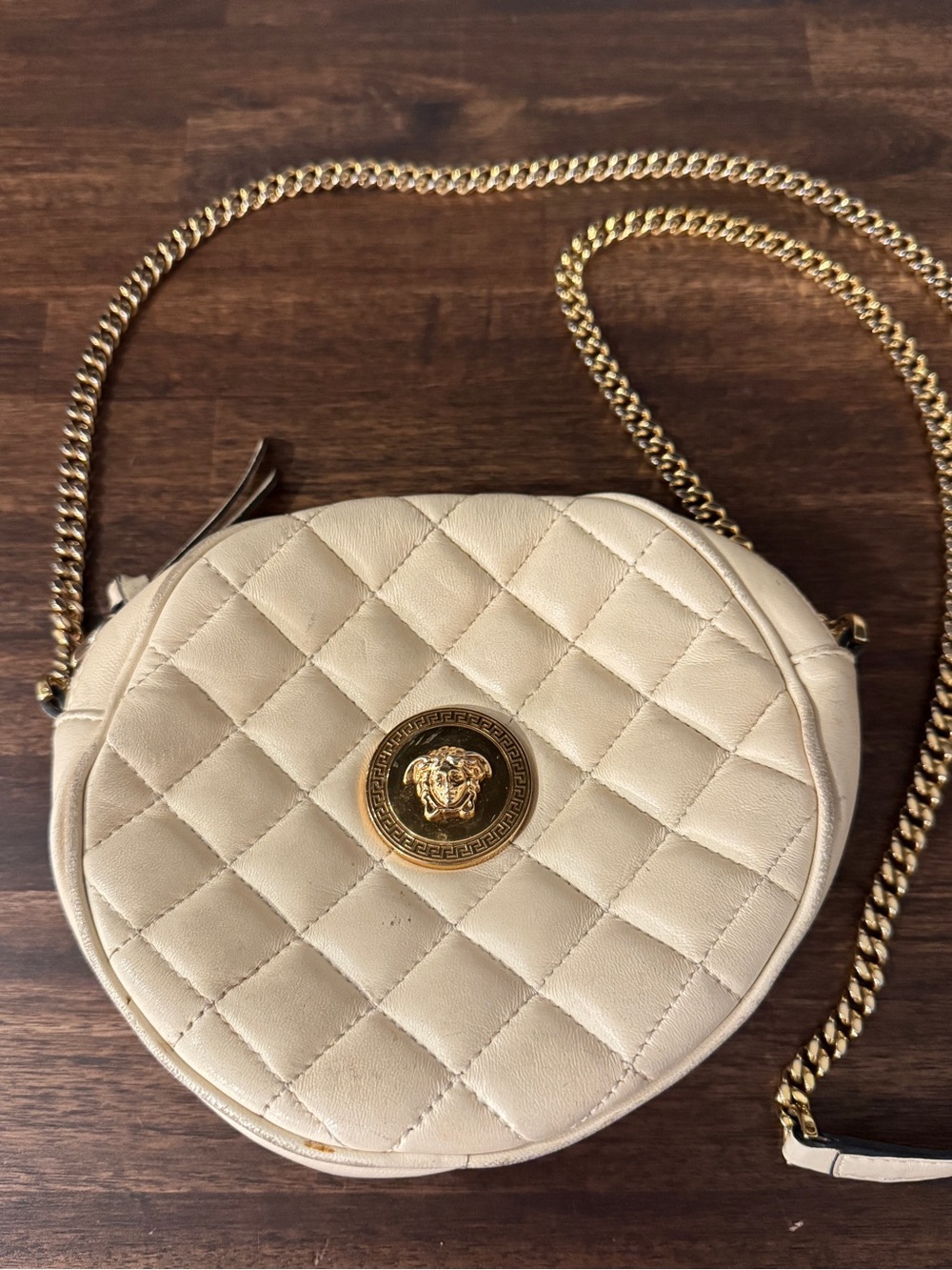 Versace La Medusa Round Quilted Bag